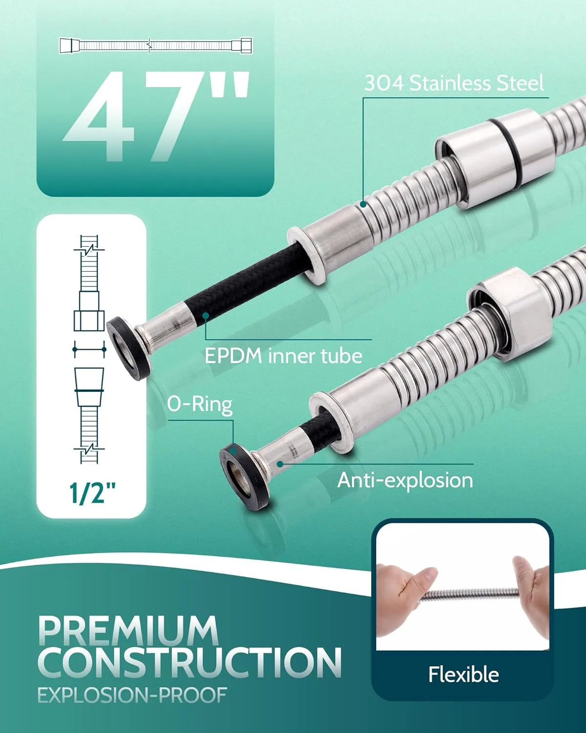 Premium 304 Stainless Steel Muslim Shower Set