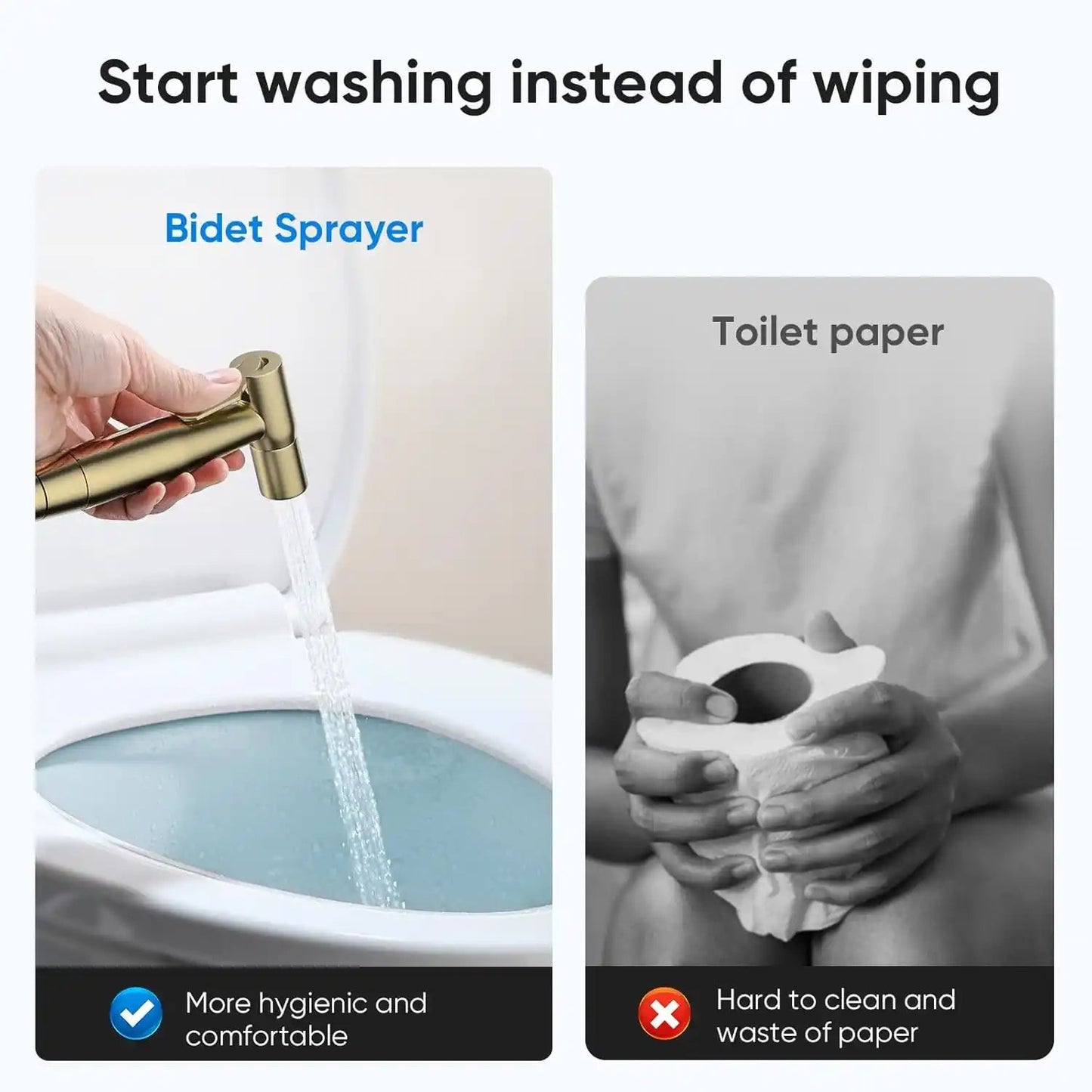 Premium 304 Stainless Steel Muslim Shower Set